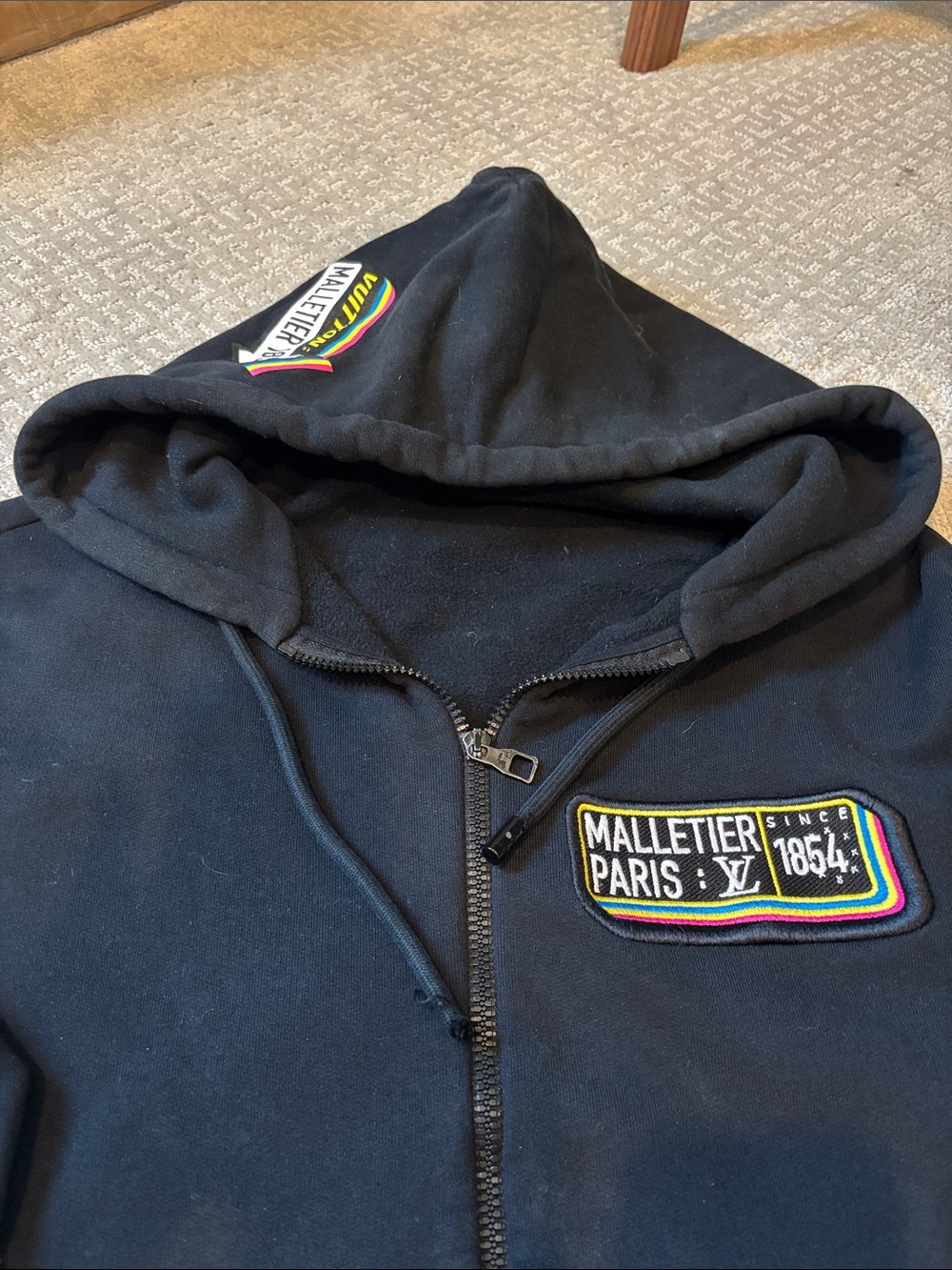 AUTH Louis Vuitton 2023 Jazz Multi Logo Zip Hoodie, Good Used Condition, M - Picture 9 of 15